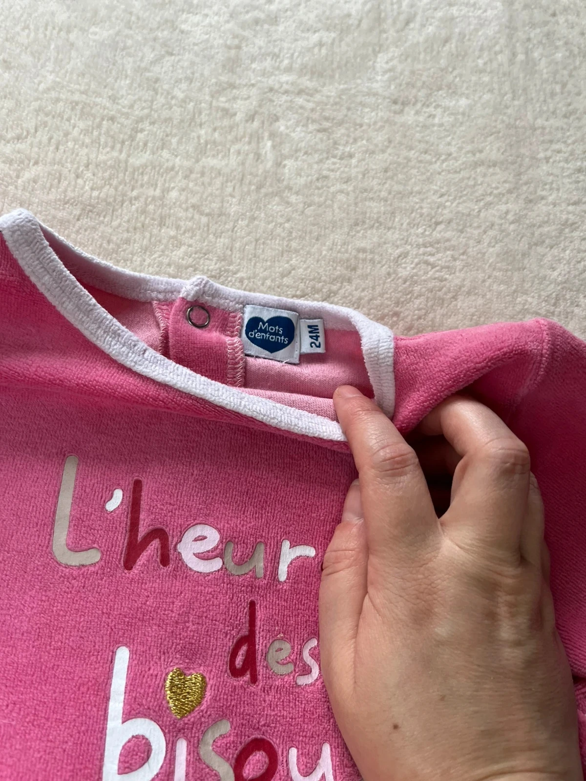 pijama de bebé rosa la hora de los besos demasiado adorable 24 meses 💗💤 – photo 2